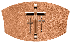 DNSWILL 517 BZ SH CP Bronze 3 Crosses Shimmer Copper Background